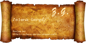 Zelena Gergő névjegykártya